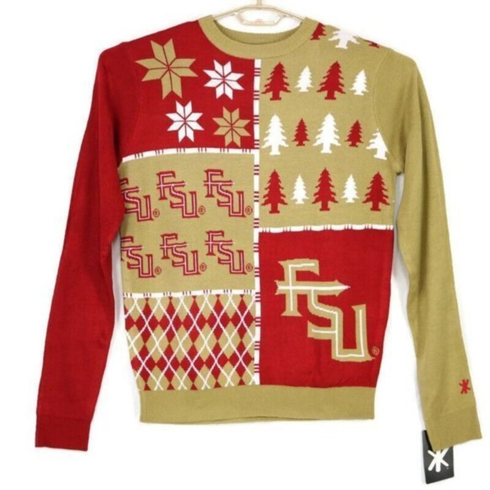 Florida State Seminoles‎ FSU NCAA Klew Sweater Gold Red L Large